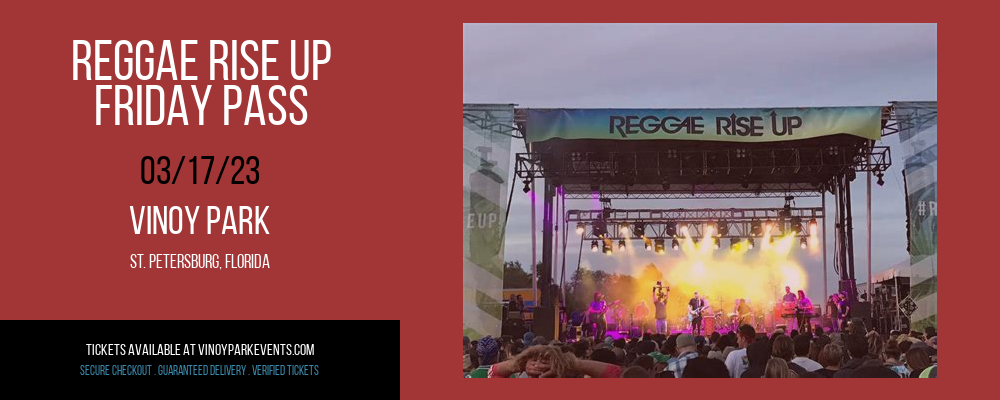Reggae Rise Up - Friday Pass at Vinoy Park tickets Reggae Rise Up - Friday Pass at Vinoy Park