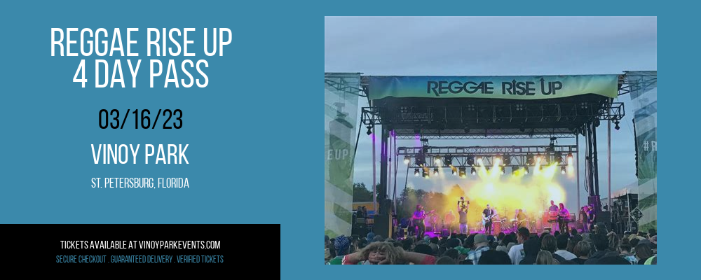 Reggae Rise Up - 4 Day Pass at Vinoy Park tickets Reggae Rise Up - 4 Day Pass at Vinoy Park